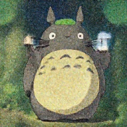 Totoro with an argentine mate in his hand, by studio ghibli
