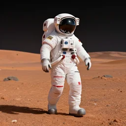 An astronaut walking on mars, 3D Render