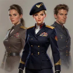epic professional digital airbrush of female irish supermodel starship military officer, by neal adams and joelle julie, artstation, cgsociety, wlop, epic, much wow, much detail, gorgeous, detailed, masterpiece