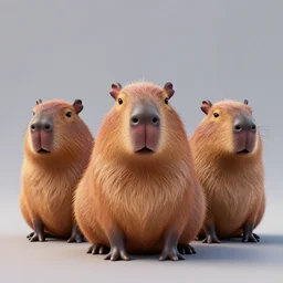 3 d model of the capybara emoji, in the style of pixar animation, octane render, ultra detailed, 3 d character model