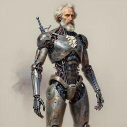 intricate highly detailed louis pasteur cyborg full body portrait, high resolution uhd hyper realistic hyperdetailed 8 k pastel paint pour by peter mohrbacher