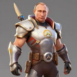 vladimir putin overwatch character, overwatch video game art style, 3 d, unity render