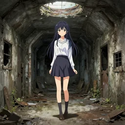 Abandoned and derelict bunker in the style of Shōjo Shūmatsu Ryokō (girl's last tour) Tsukumizu, pixiv, pinterest anime, art by a known anime artist, art by manga, realistic, wide focus, 8k ultra, insanely detailed, intricate, elegant, art by Laurie Lipton, digital art