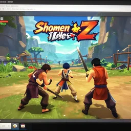 screenshot of a PC adventure martial arts indie videogame titled Shonen Idle Z, 4K, trending on ArtStation