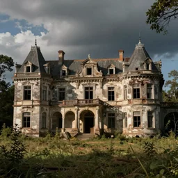 an old abandoned mansion