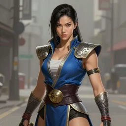 a portrait of a young asia argento as a mortal kombat 1 1 fighting game character, urban motifs, intricate, elegant, highly detailed, digital painting, trending on artstation, concept art, smooth sharp focus, illustration, art by artgerm and greg rutkowski