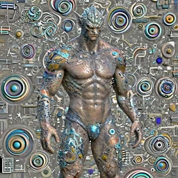 a masculine and ripped water elemental, digital art, 3d render, cycles, raytracing, trending on turbosquid