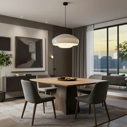 a modern dining room design in the style of the nighthawks by edward hopper using 3 d max trending on artstation
