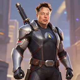 Elon Musk as a character from Overwatch