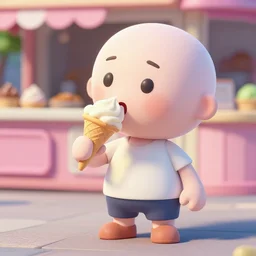 a higher dimensional being eating ice cream