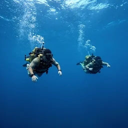 an underwater battle