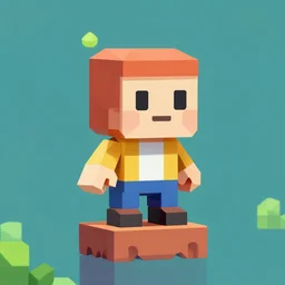 low poly avatar character for a platformer game, character design, playful, fun, game art