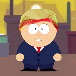 donald trump as a south park character