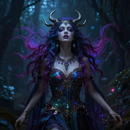 stunning otherworldly Gothic goddess of beauty swarming in psychedelic Wicca, dark and mysterious, atmospheric, ominous, eerie, cinematic, Epic, 8k, 4k, ultra detail, ultra realistic, rendered by awesomeness