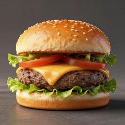 a product picture of a hamburger, photographic filter, unreal engine 5, realistic, hyperdetailed, 8 k, cinematic, volumetric lighting, very realistic effect, hd, hdr, 4 k, sharp focus, octane render, ultra detailed, high resolution, trending on artstation in the style of albert dros glowing rich colors powerful imagery