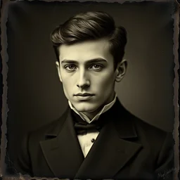 tintype photo of alyosha karamazov, handsome innocent young russian man, by julia margaret cameron 1 8 8 0 s, realistic, body shot, sharp focus, 8 k high definition, insanely detailed, intricate, elegant