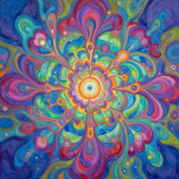 there's something odd about this image but i'm just not quite sure what it is. beautiful psychedelic painting, trending on artstation