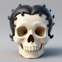 4k professional 3d render of Betty Boop\'s skull