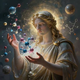 the god of mathematics and formulas projects math into the molecules in the air around us, and floating variables makeup the aether