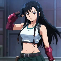 Tifa Lockhart in Hunter x Hunter, anime, extremely high quality, HD, 8K