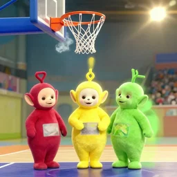 teletubbies basketball dunk