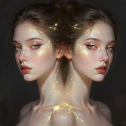 symmetry portrait of poly styrene, glam, feminine, glowing lights intricate, elegant, highly detailed, digital painting, artstation, concept art, smooth, sharp focus, illustration, art by artgerm and greg rutkowski and fra angelico and unreal engine 5