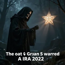 the grim reaper staring at a dying star