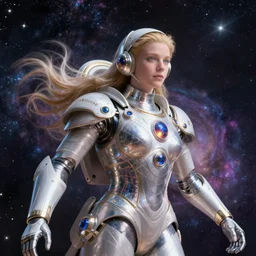 cosmic princess, digital painting, highly detailed, concept art, trending on artstation, epic composition, sharp focus, flawless render, masterpiece, volumetric lighting