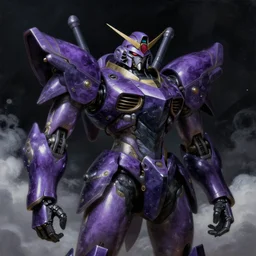 a baroque neoclassicist renaissance close - up portrait of a purple and black obsidian whimsical 1 8 0 0 s mecha gundam king. reflective detailed textures. puffy clouds, geometric gloomy black background. highly detailed fantasy science fiction painting by moebius, norman rockwell, frank frazetta, and syd mead. rich colors, high contrast. artstation