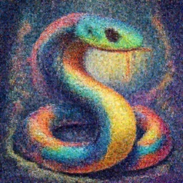 psychedelic portrait of the rainbow serpent, digital painting, amazing detail, art station, cgsociety
