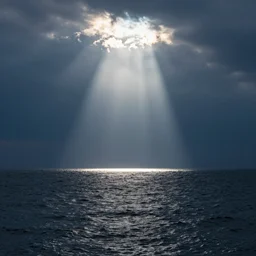 A photo of the ocean, ray tracing