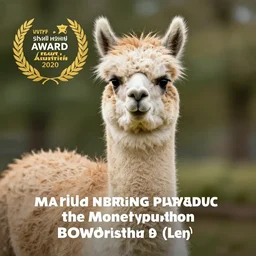 a cat - alpaca - hybrid with a beak, animal photography, wildlife photo, award winning
