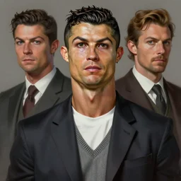 portrait of Cristiano Ronaldo as a detective, highly detailed, digital painting, artstation, concept art, sharp focus, illustration, art by artgerm and greg rutkowski and alphonse mucha