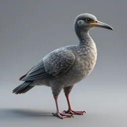 a 3 d render of a fish bird hybrid with fins and a beak and bird legs, octane render, hyper realism, 8 k
