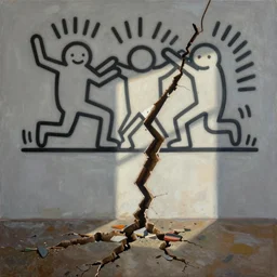 Keith haring crack is wack painting |