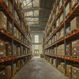 a baroque painting of a huge infinite warehouse in a painting from stalenhag, 4 k, 8 k, hdr, artstation, concept art, oil painting