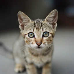 photo of petrified kitten, 35 mm,