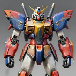 upper half portrait of colourful army mecha robot, art by hsiao - ron cheng & zdzisaw beksinski, highly detailed, digital painting, concept art, illustration, smooth sharp focus, intricate, symmetry, artstation,