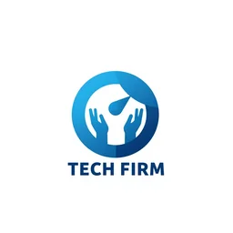 vector art modern tech design firm logo on white vector art