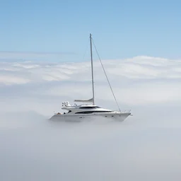 yacht on a cloud