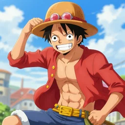monkey d luffy as joyboy, on artstation, on twitter, on pixiv