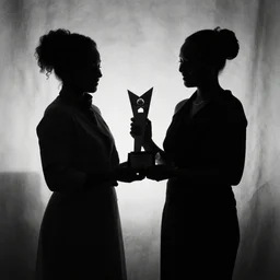 sisters silhuette, award winning black and white photography
