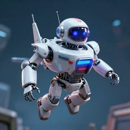 1 9 8 0 s retro - futuristic flying detective robot hyper realistic sci - fi