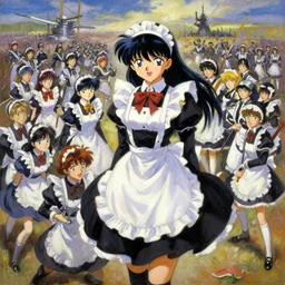classical oil painting of anime key visual environment concept art of the great anime maid war in a battlefield, anime maid soldiers, magical girls, trending on artstation, brush strokes, oil, canvas, style of kawacy makoto shinkai jamie wyeth james gilleard edward hopper greg rutkowski, preserved historical