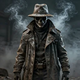 dieselpunk plague doctor, dirt and grime, digital art, smoke, dramatic lighting, portrait
