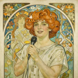 an art nouveau painting of a reddit mod, highly detailed, intricate, artstation, by alphonse mucha and james gurney