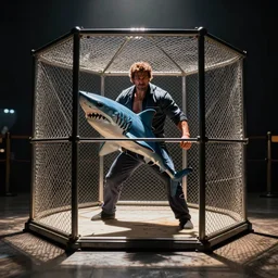 johnny cage in a shark cage