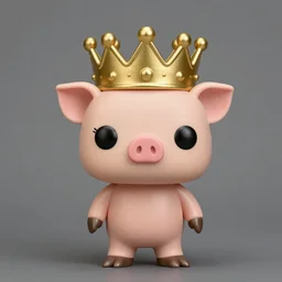 pig wearing a gold crown funko pop