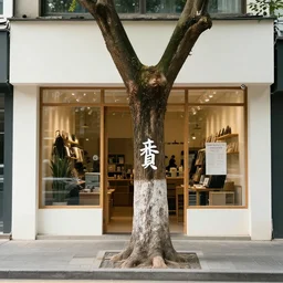 A Store that has written on it tree on its entrance