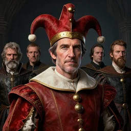 frame portrait of ted cruz, court jester in renaissance era, fantasy 3 d render, masterpiece, by donato giancola and greg rutkowski and wayne barlow and zdzisław beksinski, high contrast, realistic face